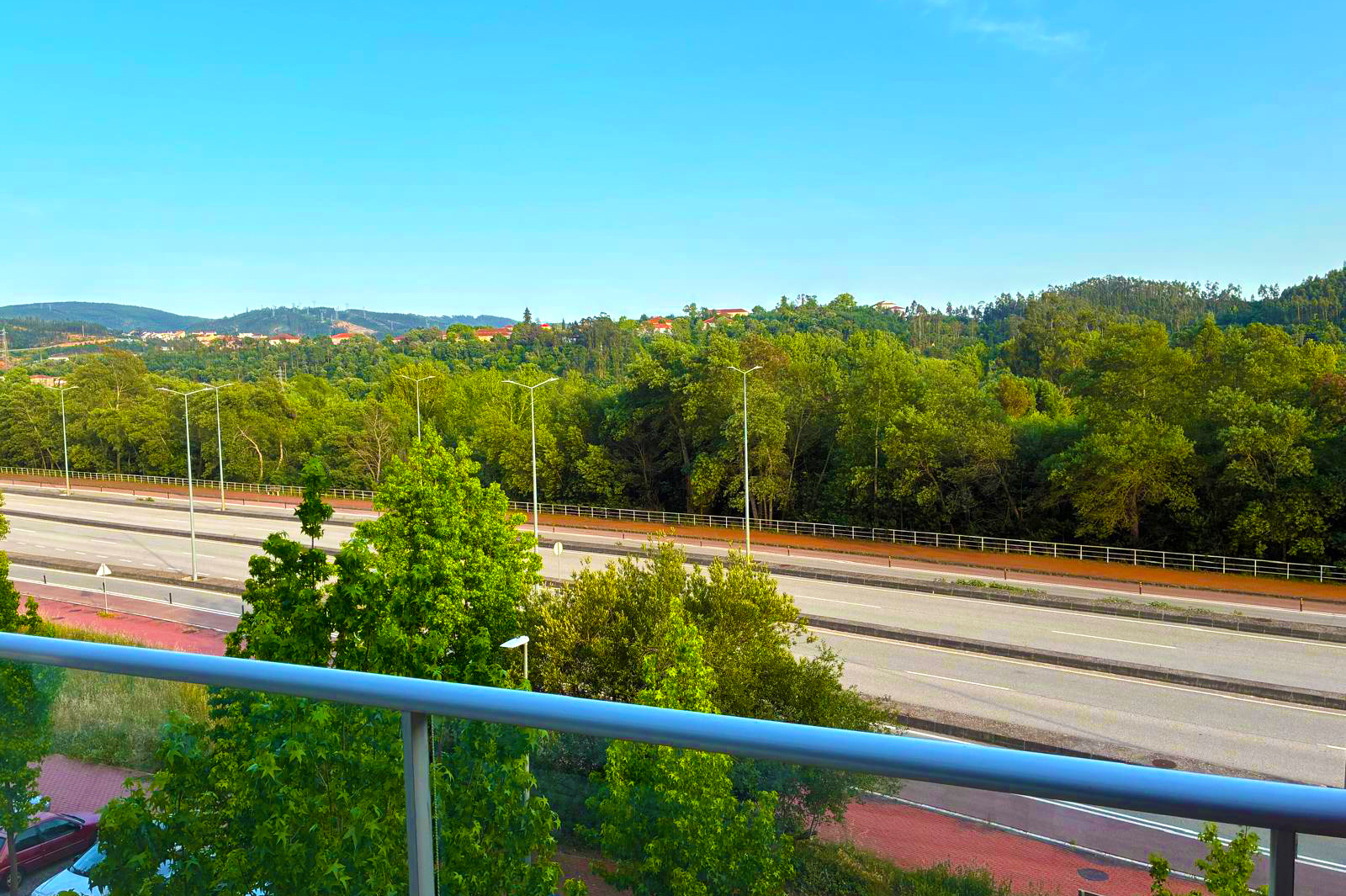 Vista da varanda do apartamento